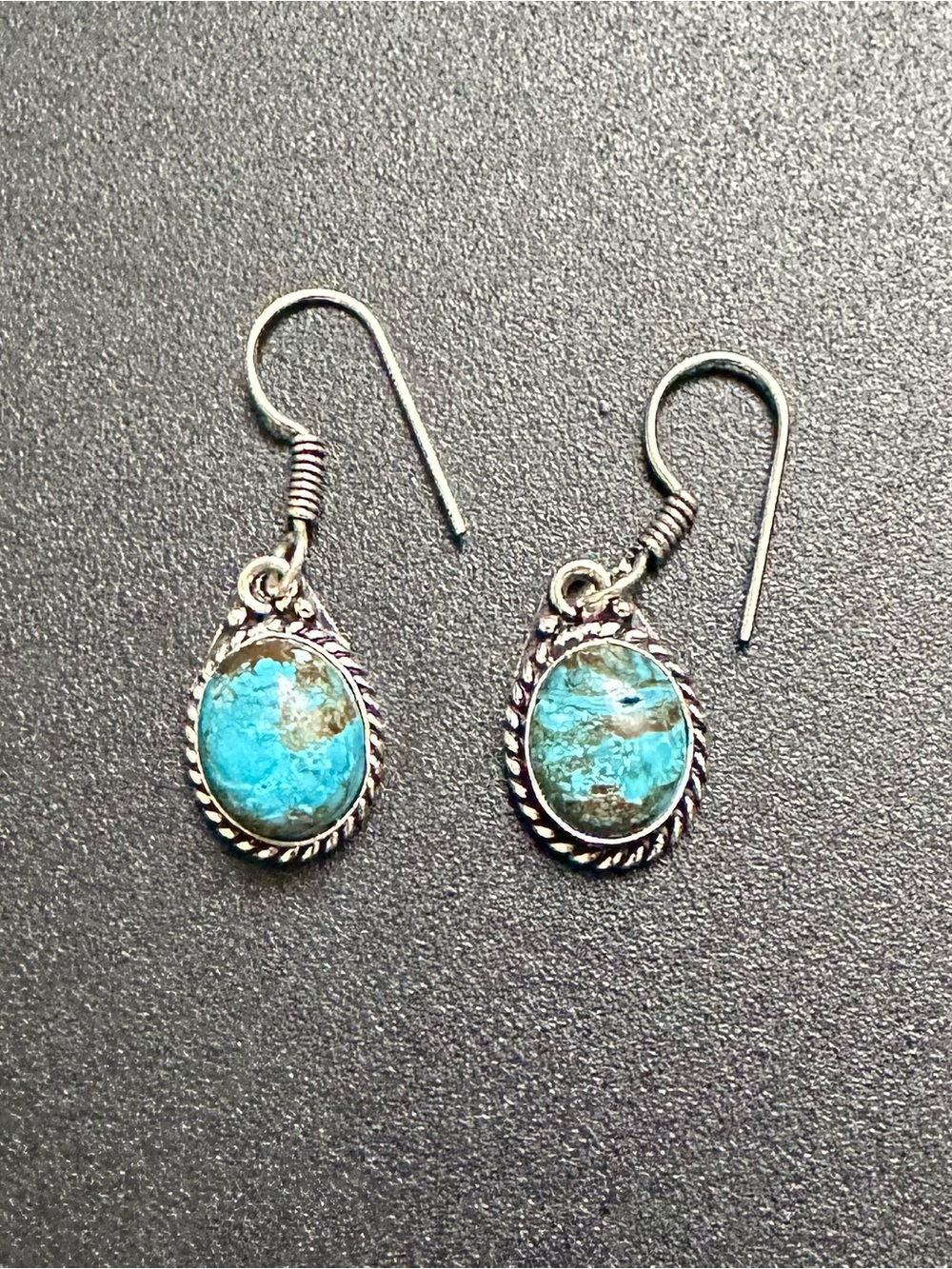 Sterling Silver 925 Turquoise Earrings New